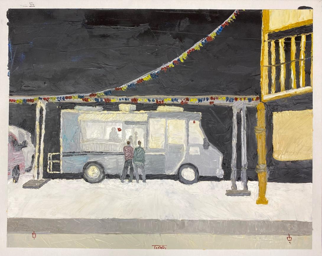 Taco Truck at Night in Albuquerque